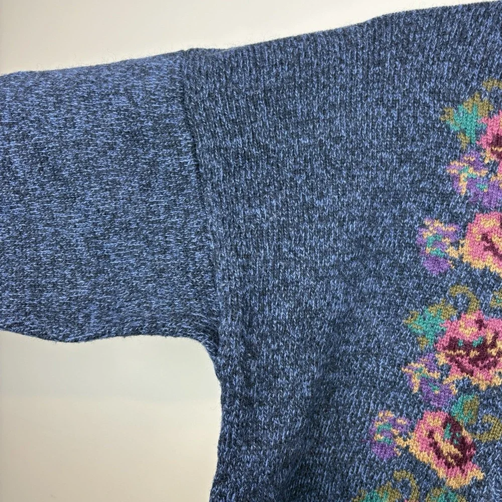 Vtg Women's Eddie Bauer Wool Blend Cardigan Sweater Grannycore Grandma Sz L - Picture 5 of 14